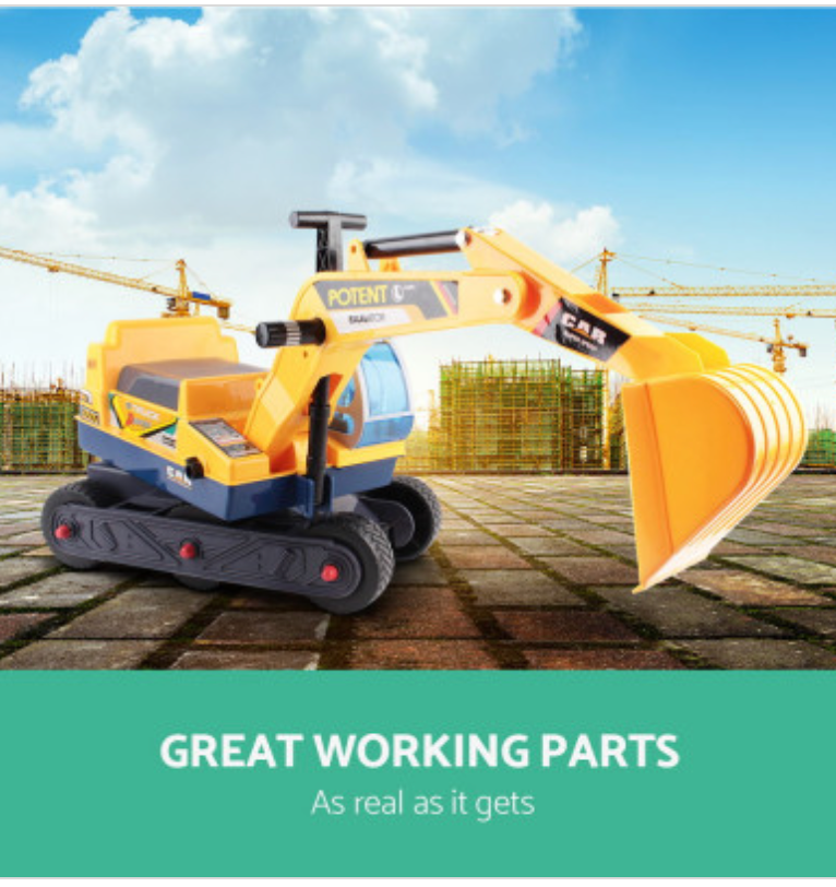 Keezi Ride On Car Toys Kids Excavator Digger Sandpit Bulldozer Car Pretend Play