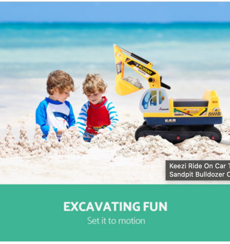 Keezi Ride On Car Toys Kids Excavator Digger Sandpit Bulldozer Car Pretend Play