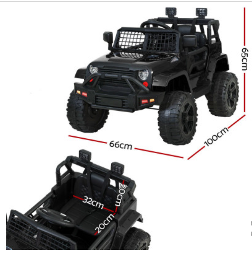 Rigo Kids Electric Ride On Car Jeep Toy Cars Remote 12V Black ,white