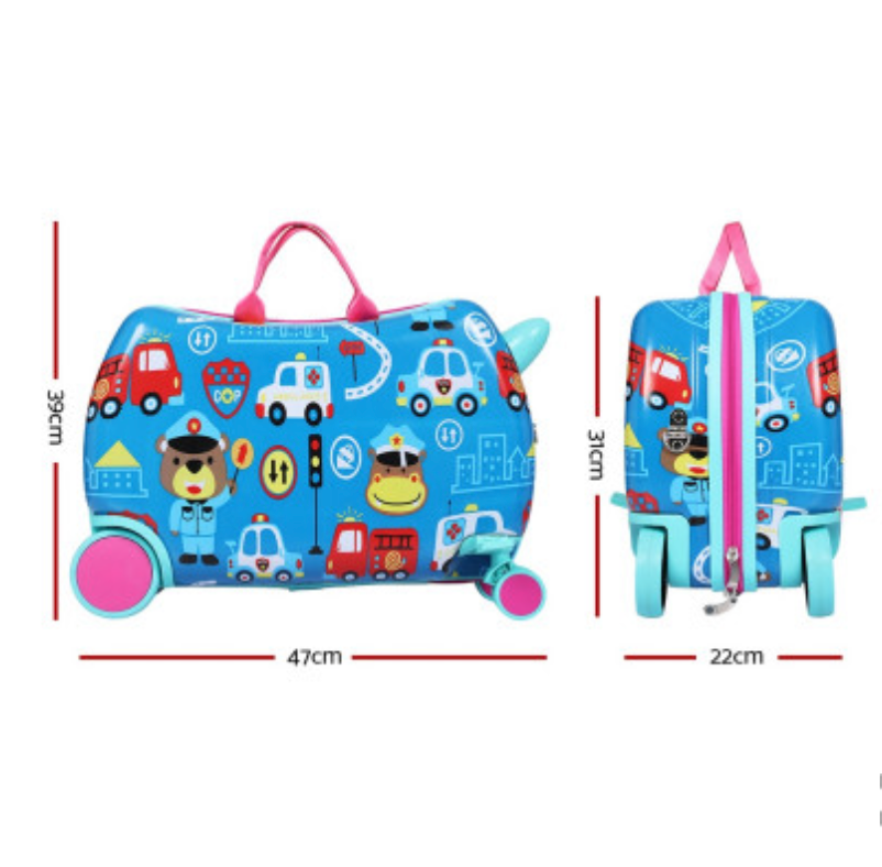 Wanderlite 17" Kids Ride On Luggage Children Suitcase Trolley Travel Car