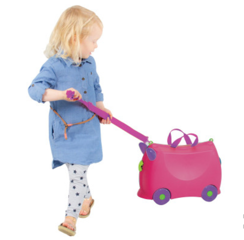Kiddicare Bon Voyage Kids Ride On Suitcase Luggage Travel Bag Pink