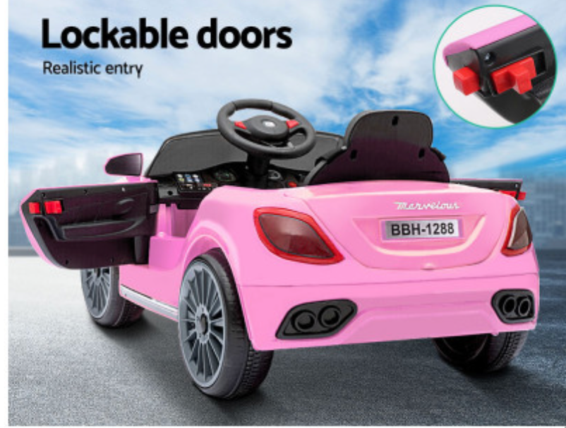 Rigo Kids Electric Ride On Car Maserati-inspried Toy Cars Remote 12V Pink,Wight,Black