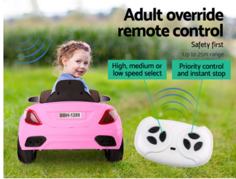 Rigo Kids Electric Ride On Car Maserati-inspried Toy Cars Remote 12V Pink,Wight,Black