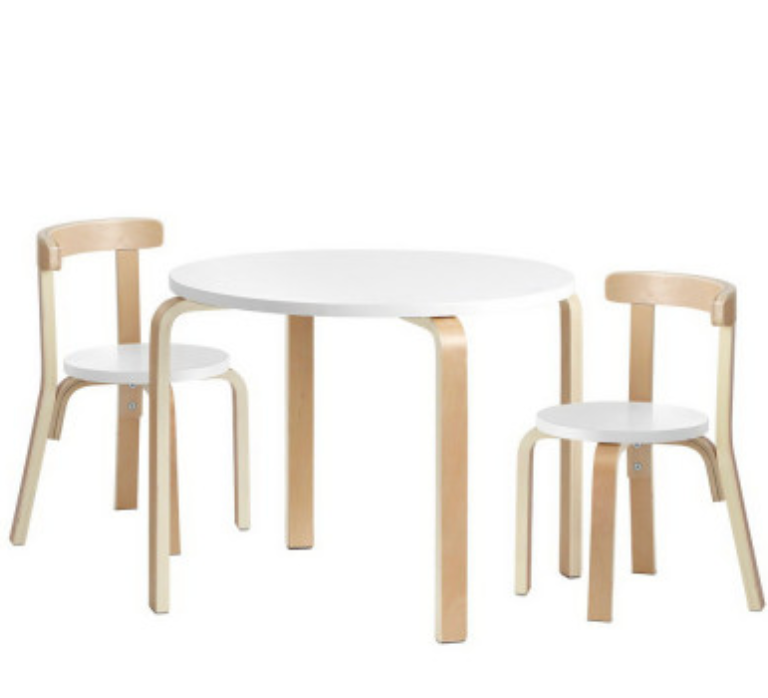 Keezi 3PCS Kids Table and Chairs Set Activity Toy Play Desk