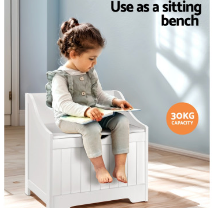 Keezi Kids Toy Box Chest Children Storage Clothes Toys Organiser Square