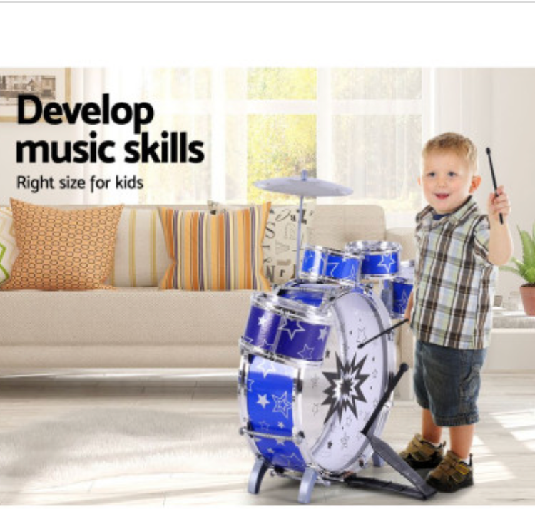 Keezi 11 Piece Kids Drum Set