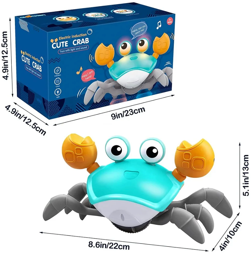 Dancing Crab Run Away Toy for Babies Crawling Interactive Escape Crabs Fujão Toys Baby Birthday Gift VIP Dropshipping with Box