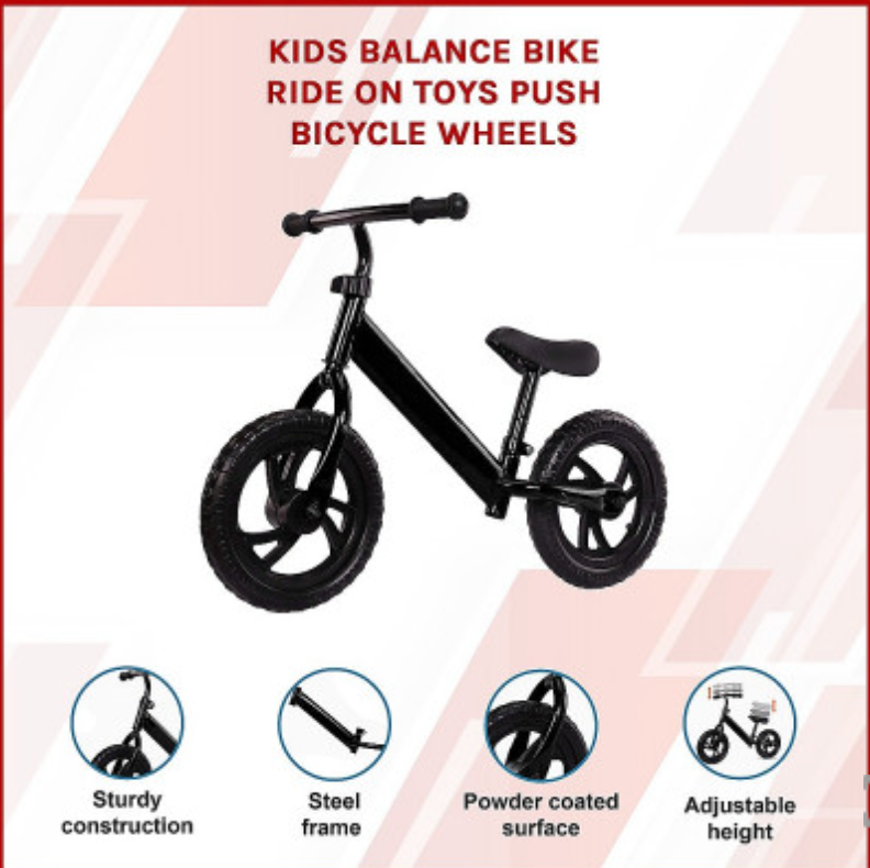 Kids Balance Bike Ride On Toys Push Bicycle Wheels