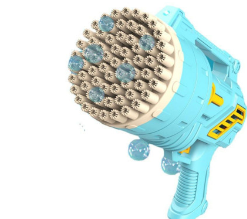 Bubblerainbow 69-Hole Bubble Gun Hand-Held Automatic Bubble Machine Luminous Kids Toy Pink