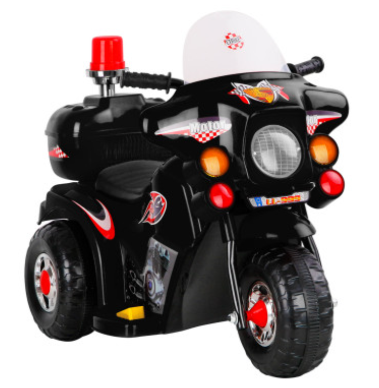 Rigo Kids Electric Ride On Police Motorcycle Motorbike 6V Battery White,black and pink