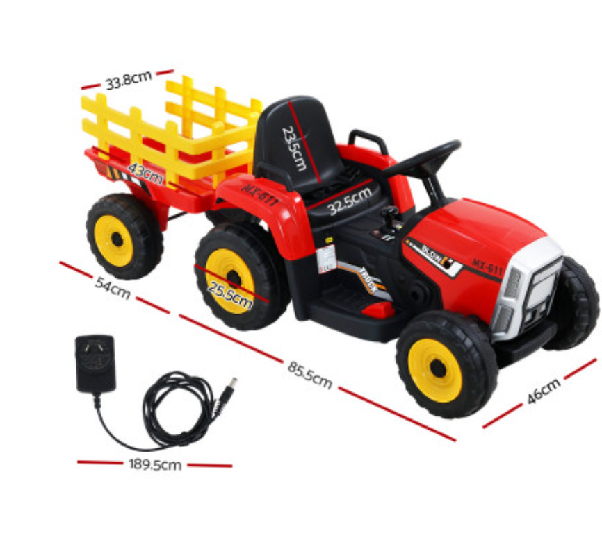 Rigo Kids Electric Ride On Car Tractor Toy Cars 12V Red,blue