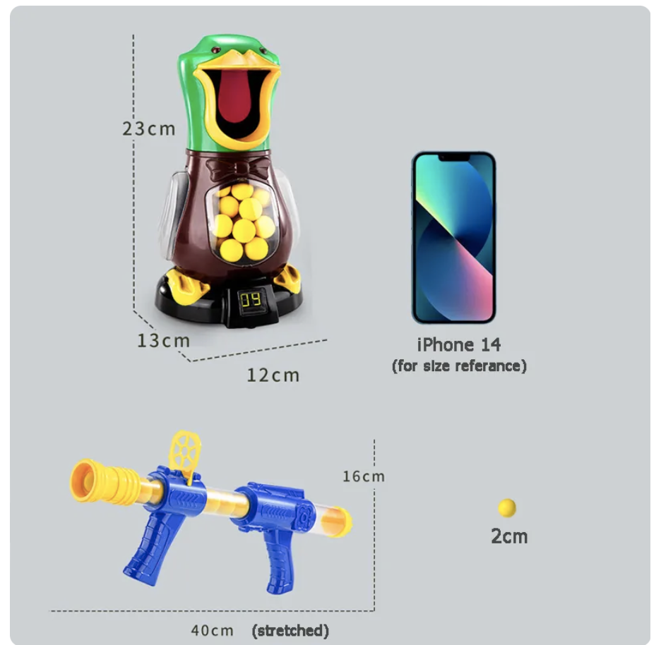 Hungry Shooting Duck Toys 98K Pistol Air-powered Gun Soft Bullet Ball Scoring Battle Games With Light Can Walk Gun Kids Gifts