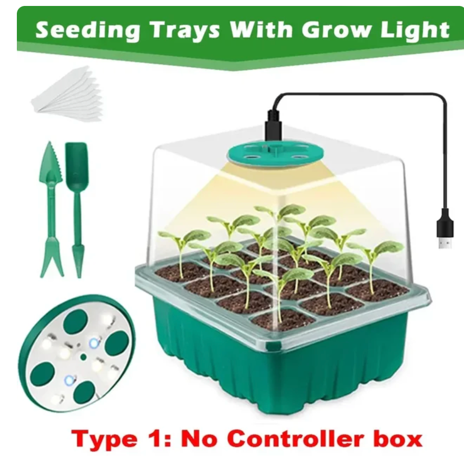 New Full Spectrum LED Growing Lamp Seed Starter Trays Greenhouse Growing Lamp for Indoor Plant Germinating Intelligent Control