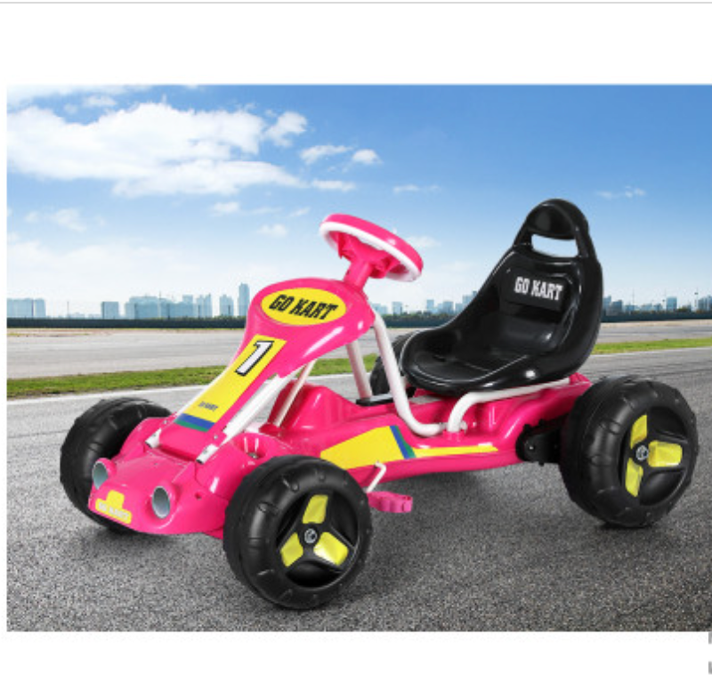 Rigo Kids Pedal Go Kart Ride On Toys Racing Car Plastic Tyre Pink
