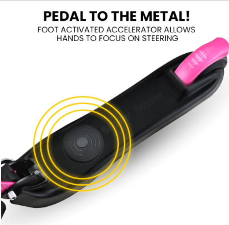 ROVO KIDS Electric Scooter Lithium Ride-On Foldable E-Scooter 125W Rechargeable, Pink