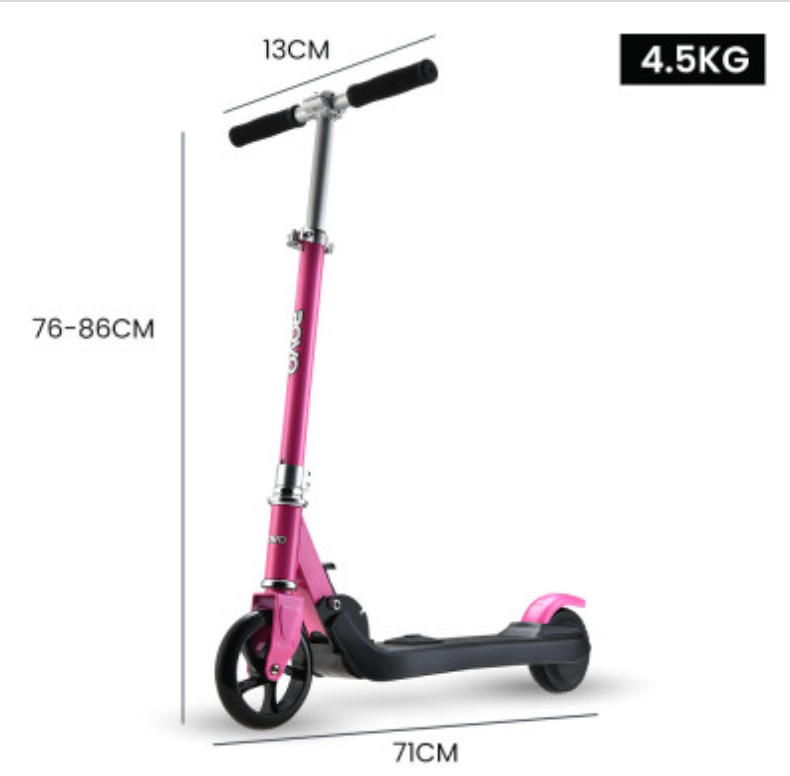 ROVO KIDS Electric Scooter Lithium Ride-On Foldable E-Scooter 125W Rechargeable, Pink