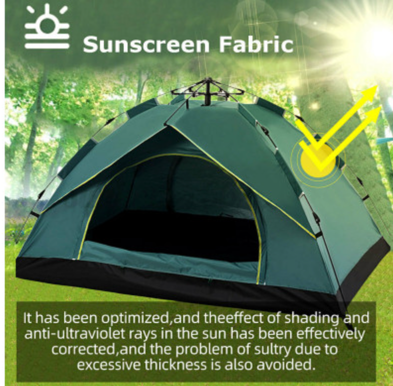 Waterproof Automatic Camping Tent 3-5 Person Come with Moisture Proof Pad(Green)