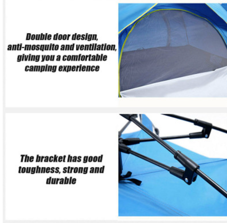 Waterproof Automatic Camping Tent 3-5 Person Come with Moisture Proof Pad(Green)