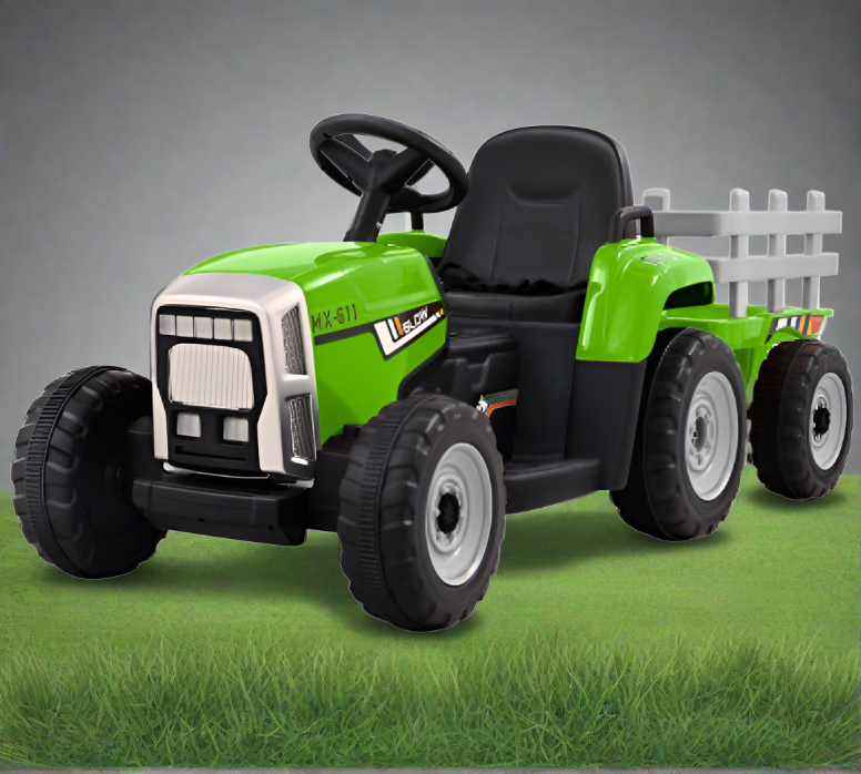 Rigo Kids Electric Ride On Car Tractor Toy Cars 12V Green