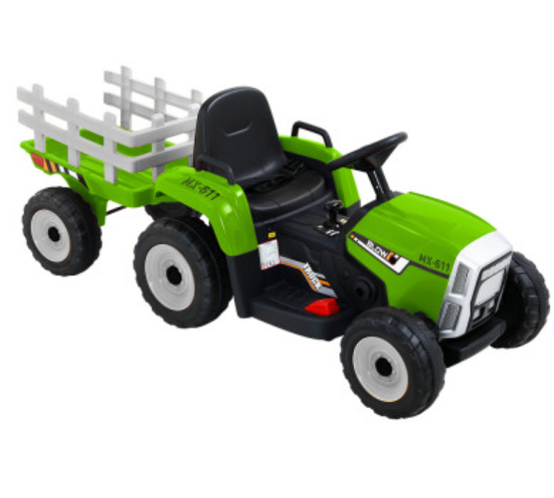 Rigo Kids Electric Ride On Car Tractor Toy Cars 12V Green