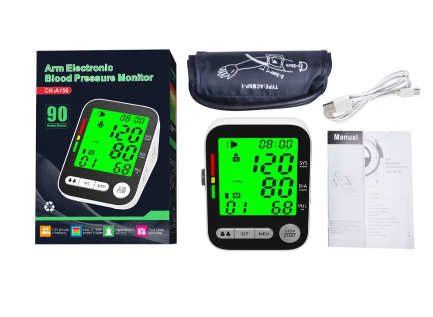 High Accurate Rechargeable Digital Sphygmomanometer Bp Monitors Electronic Tonometer Arm Cuff Blood Pressure Monitor Talking BPM