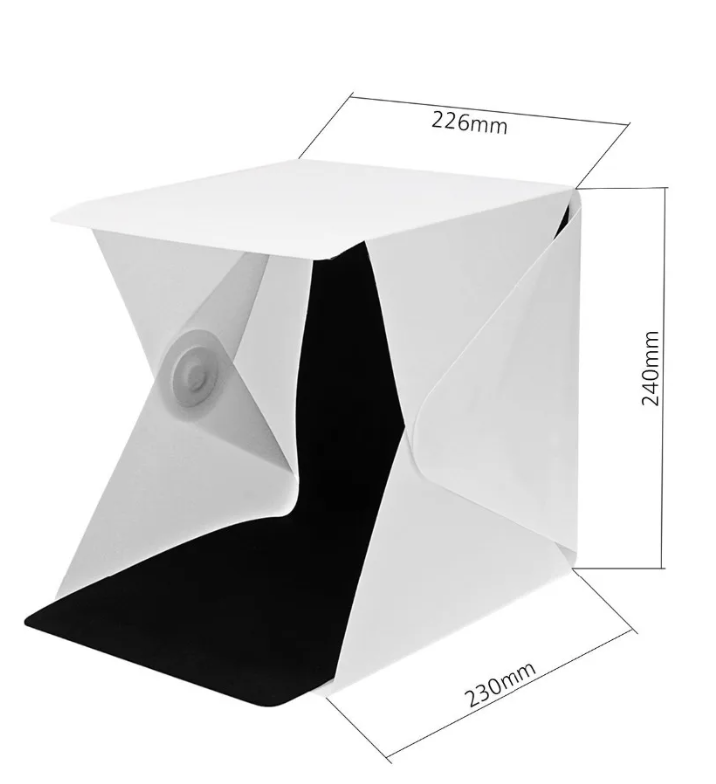Portable Folding 23cm/9" Lightbox Photography LED Light Room Photo Studio Light Tent Soft Box Backdrops for Digital DSLR Camera