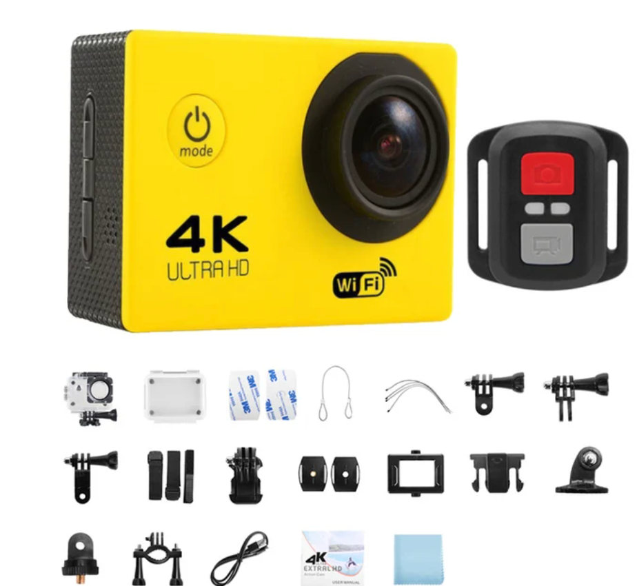 Action Camera Ultra HD 4K/30fps WiFi 2.0-inch 170D Underwater Waterproof Helmet Video Recording Cameras Sport Cam