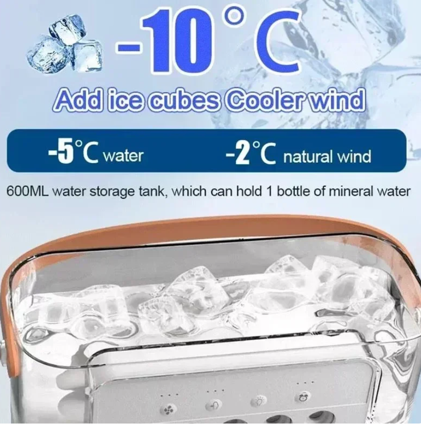3 In 1 Fan AIr Conditioner Household Small Air Cooler LED Night Light Portable Humidifier Air Adjustment Fan Office Home Fan New