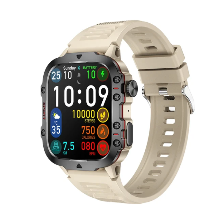 Military Outdoor Men's Smart Watch Fitness Track Weather AI Voice 100+ Sports Modes 420mAh SmartWatch New 2023 For Android IOS