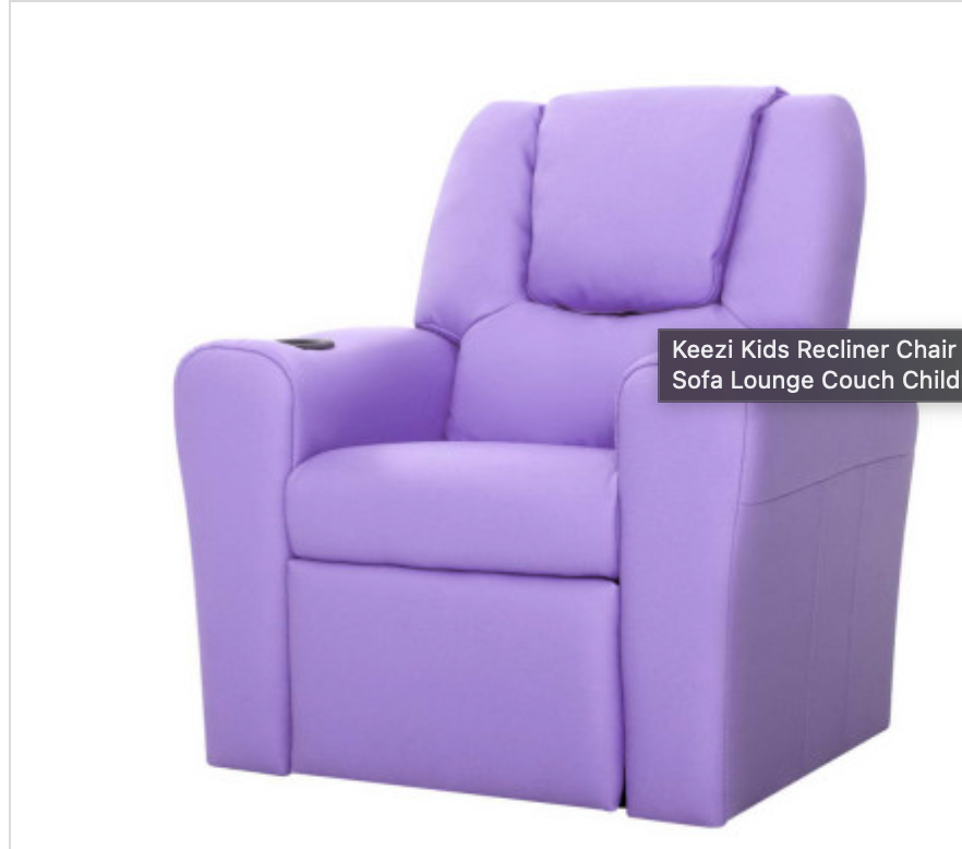 Keezi Kids Recliner Chair PU Leather Sofa Lounge Couch Children Armchair
