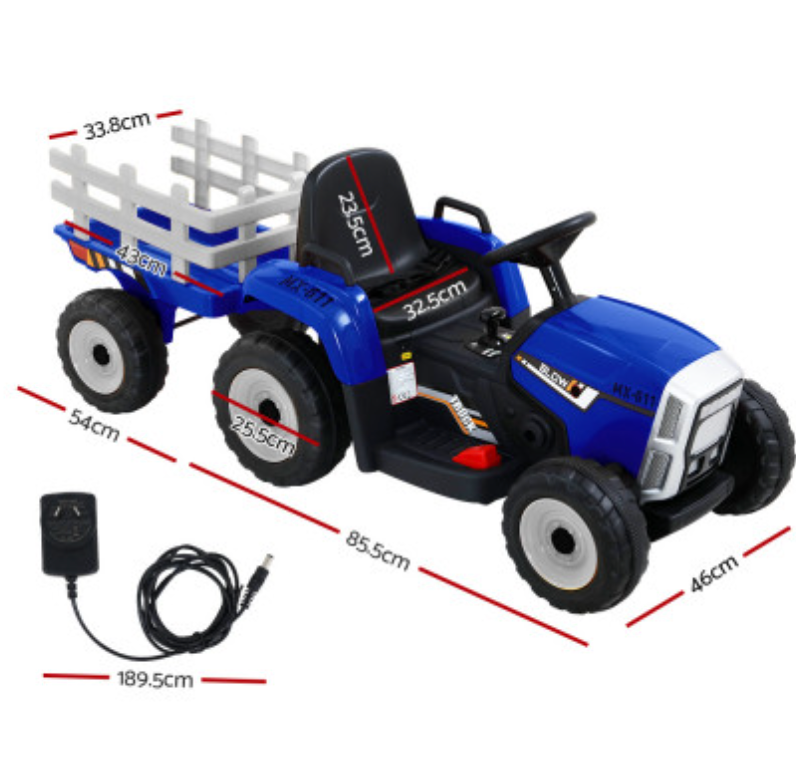 Rigo Kids Electric Ride On Car Tractor Toy Cars 12V Red,blue
