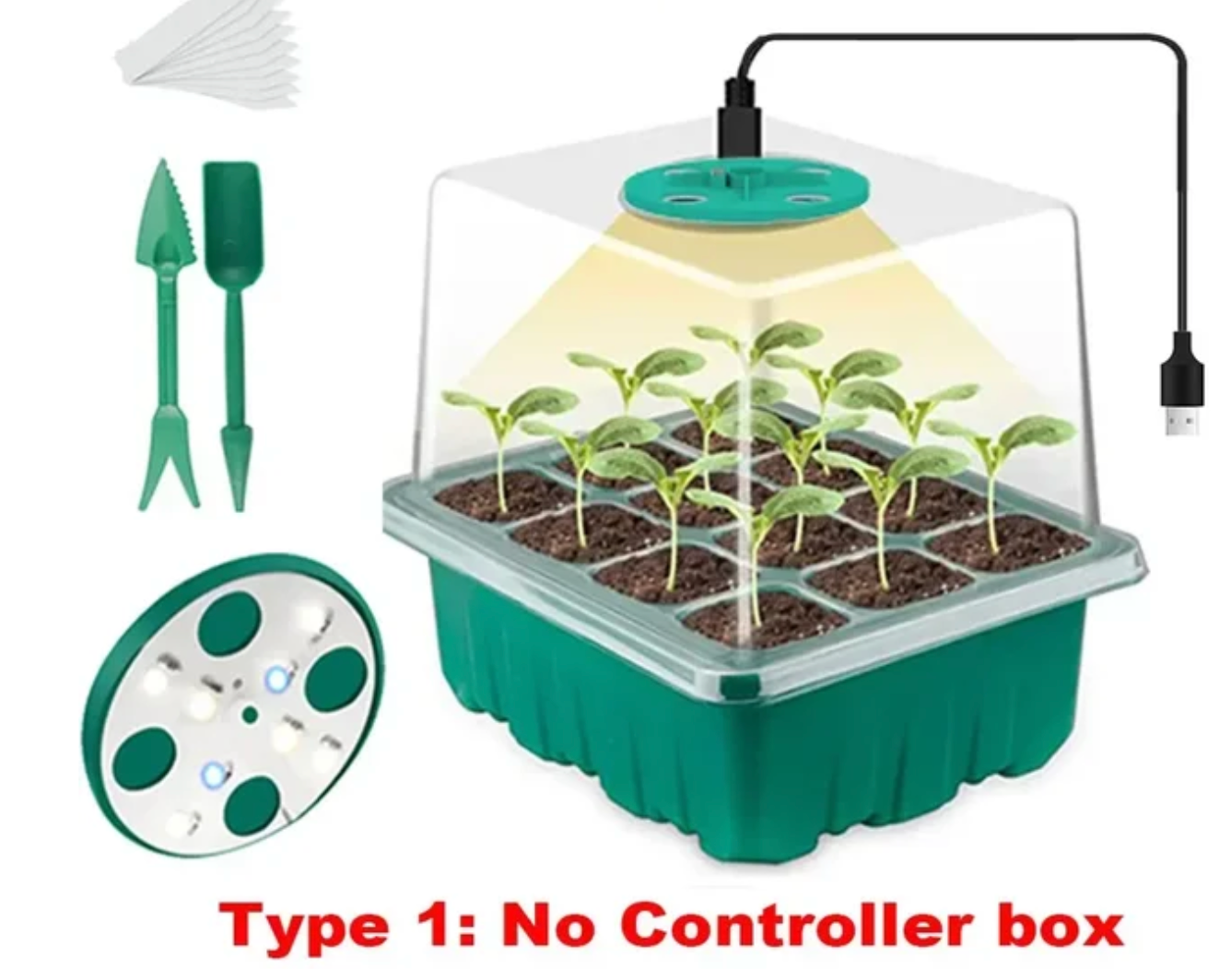 New Full Spectrum LED Growing Lamp Seed Starter Trays Greenhouse Growing Lamp for Indoor Plant Germinating Intelligent Control