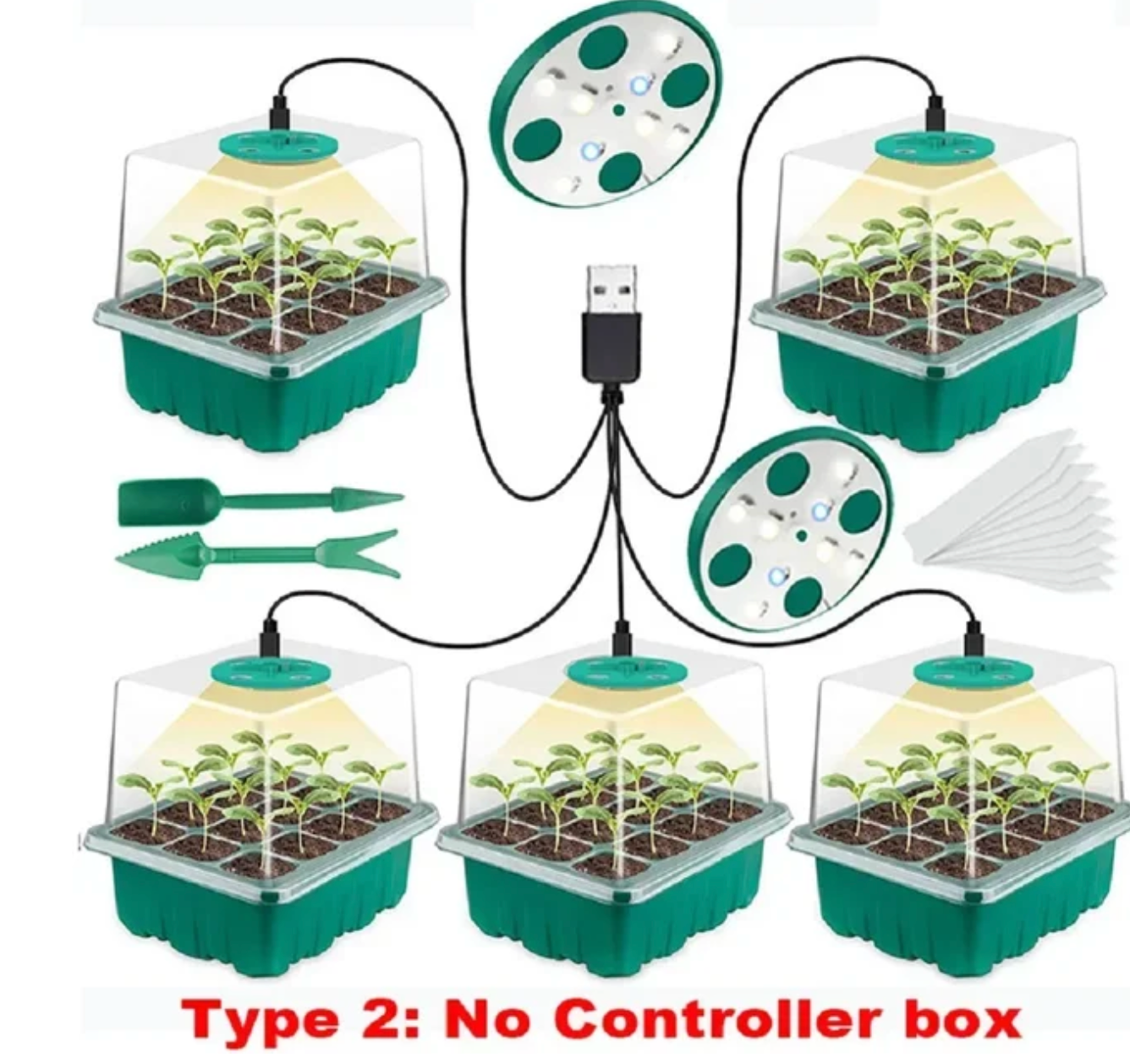 New Full Spectrum LED Growing Lamp Seed Starter Trays Greenhouse Growing Lamp for Indoor Plant Germinating Intelligent Control