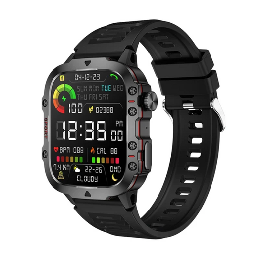 Military Outdoor Men's Smart Watch Fitness Track Weather AI Voice 100+ Sports Modes 420mAh SmartWatch New 2023 For Android IOS