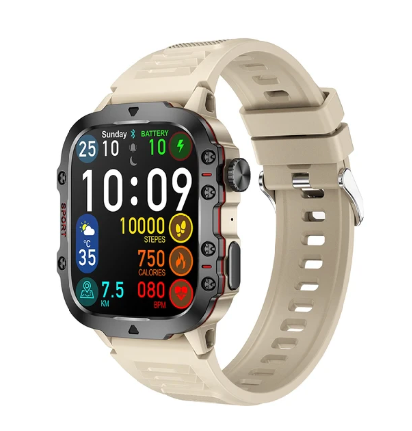 Military Outdoor Men's Smart Watch Fitness Track Weather AI Voice 100+ Sports Modes 420mAh SmartWatch New 2023 For Android IOS