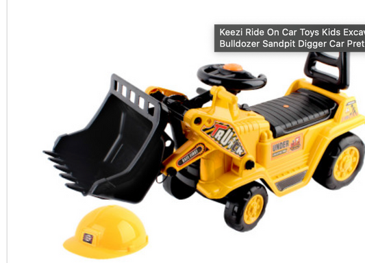 Keezi Ride On Car Toys Kids Excavator Bulldozer Sandpit Digger Car Pretend Play