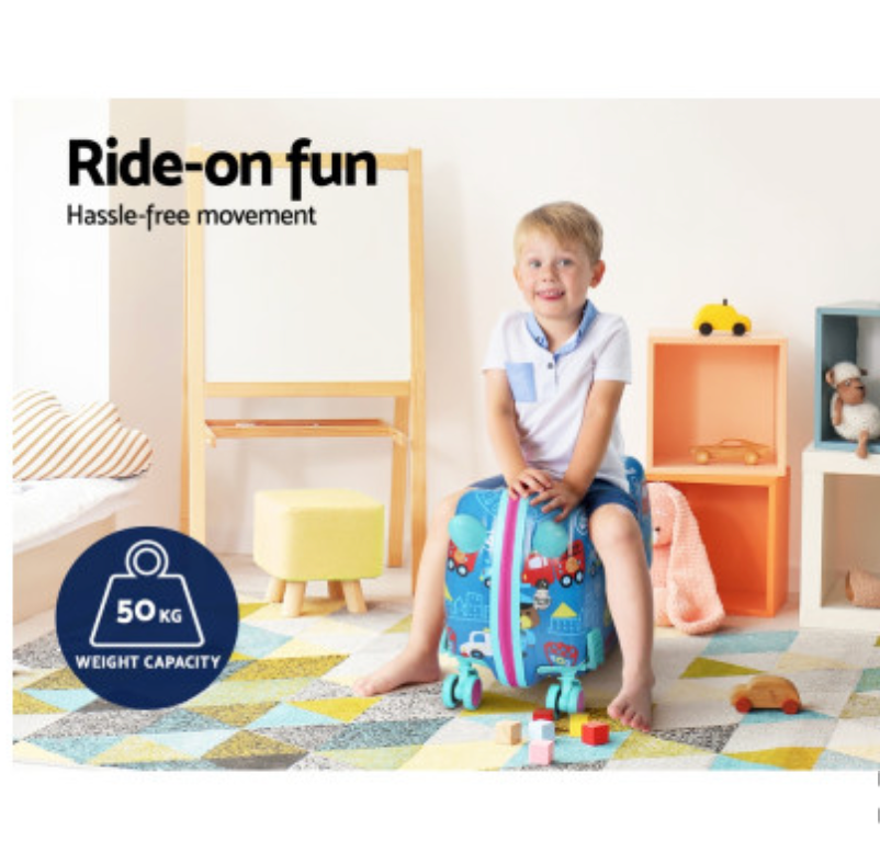 Wanderlite 17" Kids Ride On Luggage Children Suitcase Trolley Travel Car
