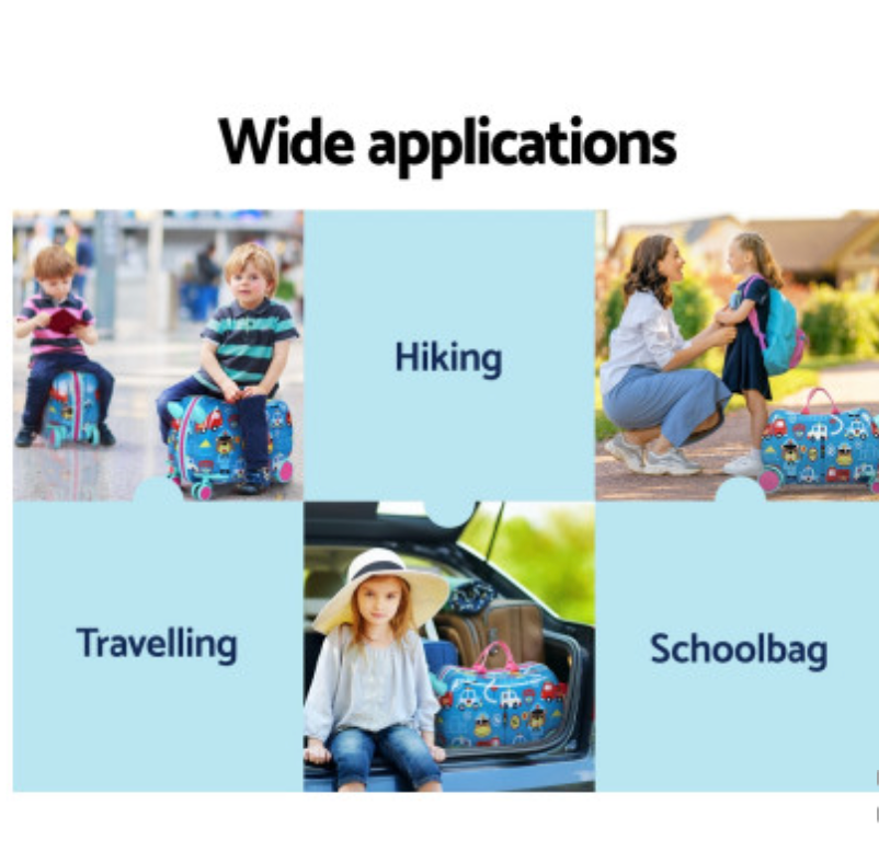 Wanderlite 17" Kids Ride On Luggage Children Suitcase Trolley Travel Car