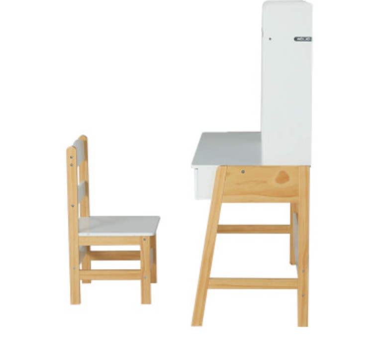 Keezi 2PCS Kids Table and Chairs Set Study Activity Toys Storage Desk Drawer
