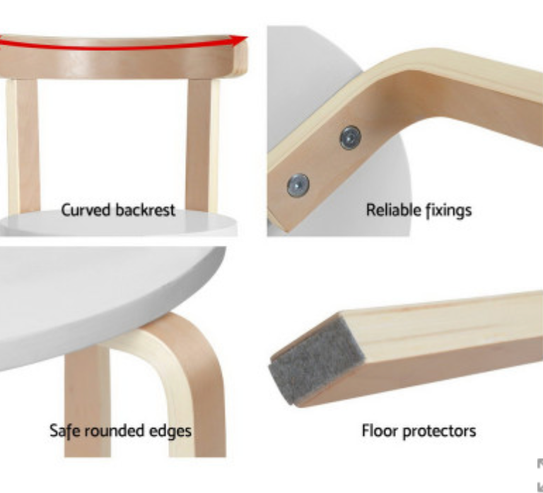 Keezi 3PCS Kids Table and Chairs Set Activity Toy Play Desk