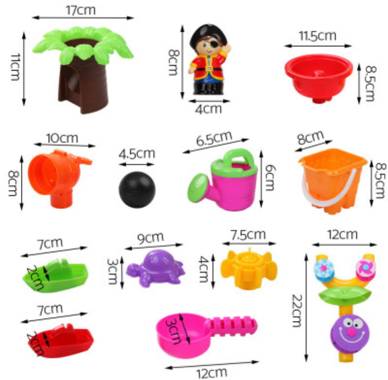 Keezi Kids Sandpit Pretend Play Set Sand Water Table Outdoor Beach Toy Children