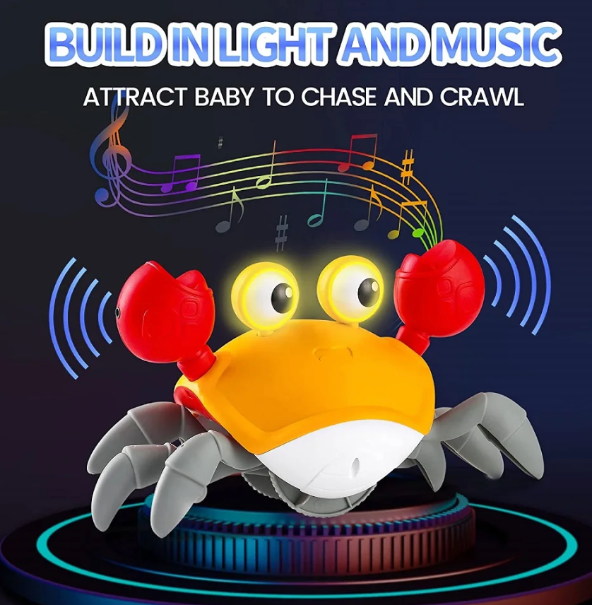 Dancing Crab Run Away Toy for Babies Crawling Interactive Escape Crabs Fujão Toys Baby Birthday Gift VIP Dropshipping with Box