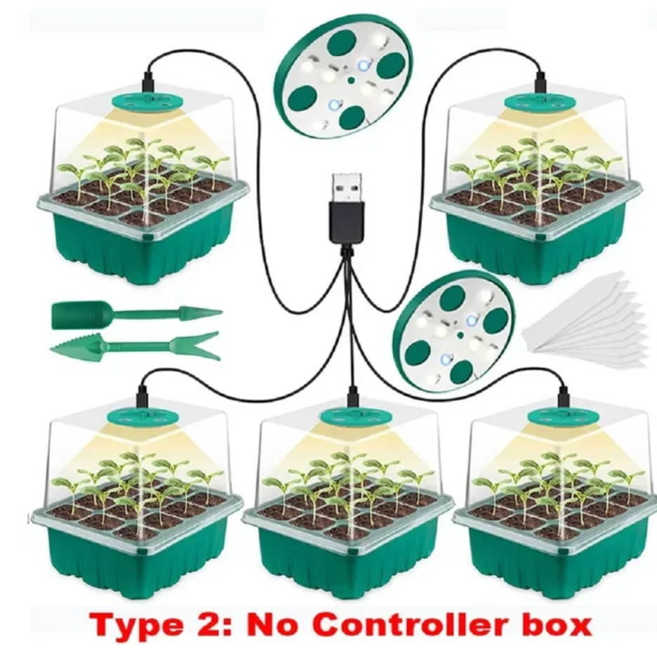New Full Spectrum LED Growing Lamp Seed Starter Trays Greenhouse Growing Lamp for Indoor Plant Germinating Intelligent Control