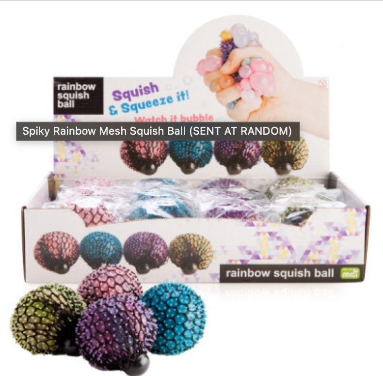 Spiky Rainbow Mesh Squish Ball (SENT AT RANDOM)
