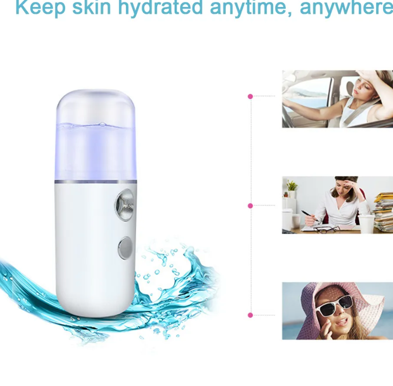 USB Mist Facial Sprayer Humidifier Rechargeable Nebulizer Face Steamer Moisturizing Beauty Instruments Face Skin Care Tools