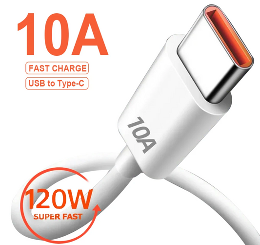 USB Type C Cable 10A Fast Charging Wire Mobile Phone USB Line For Huawei 30 Xiaomi redmi Samsung Poco f5 USB C Data Cable Cord