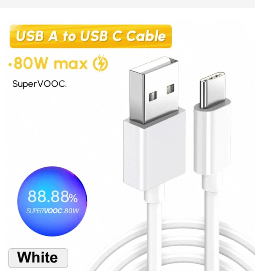 Original OPPO Fast Charging Cable Type C Supervooc 80W 65W OPPO Find X5 X6 X3 Pro Neo N2 Reno 10 6 8 7 Pro A77 A78 A38 Usbc Vooc