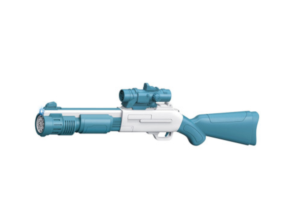 Bubblerainbow Bubble Machine Fully Automatic Hand-Held Spray Gun Electric 10-Hole Toy Blue