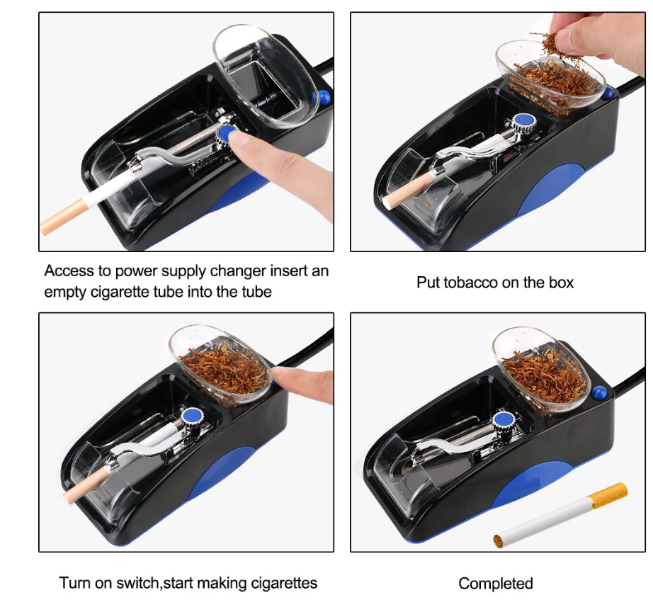 110V/230V Electric Automatic Cigarette Rolling Machine Cigar Roller Smoking Tool EU US Plug Injector Maker DIY Accessories