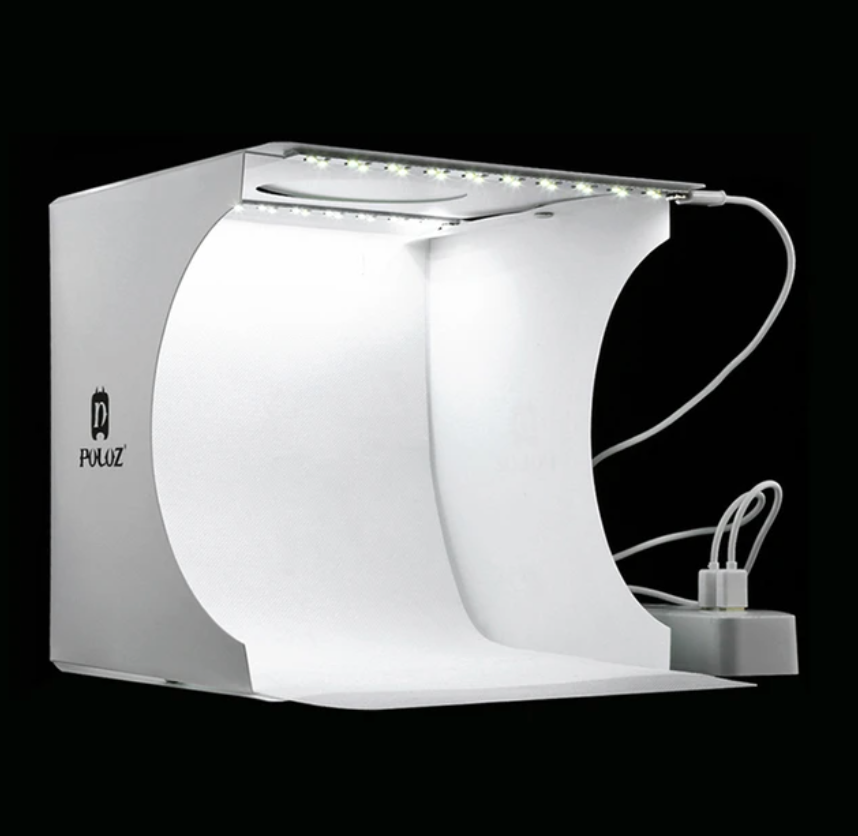 Profession Mini Folding Lightbox Photography Photo Studio Softbox 2 LED Light Soft Box Photo Background Kit for DSLR Camera